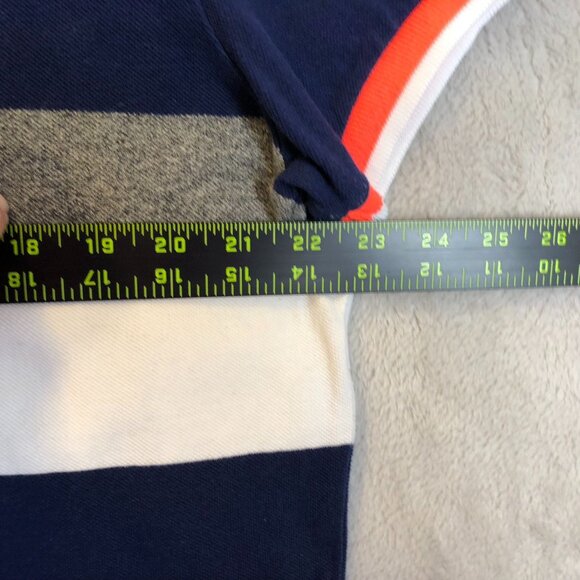 American Eagle Men's Polo Shirt XL Classic Fit Stripe Design Navy - Picture 4 of 10